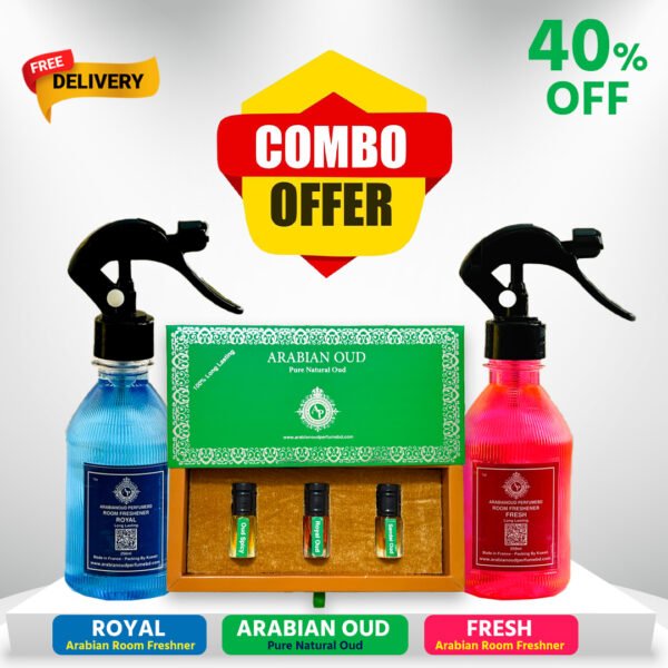 Premium Arabian Pure Natural Oud & Room Freshener Combo Pack
